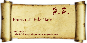 Harmati Péter névjegykártya